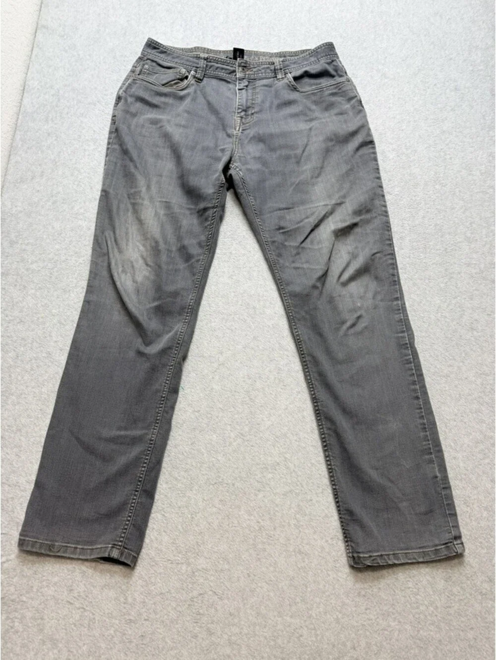PrAna Mens Slim Fit Jeans 35x32 Gray Organic Cotton Stretch Denim Casual Outdoor